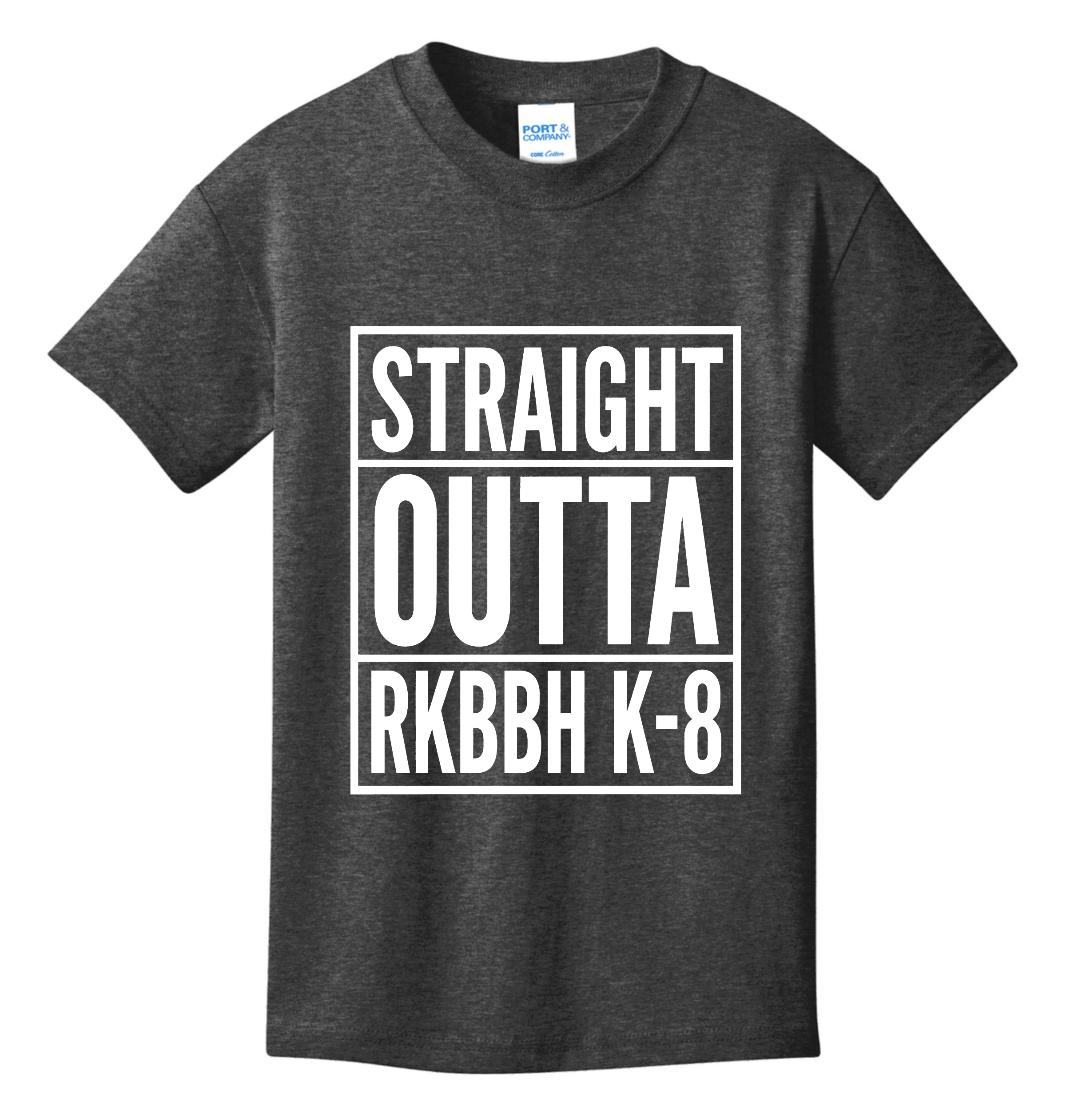 Ruth K. Broad Bay Harbor - STRAIGHT OUTTA RKBBH K-8 - Youth Core Cotton Tee